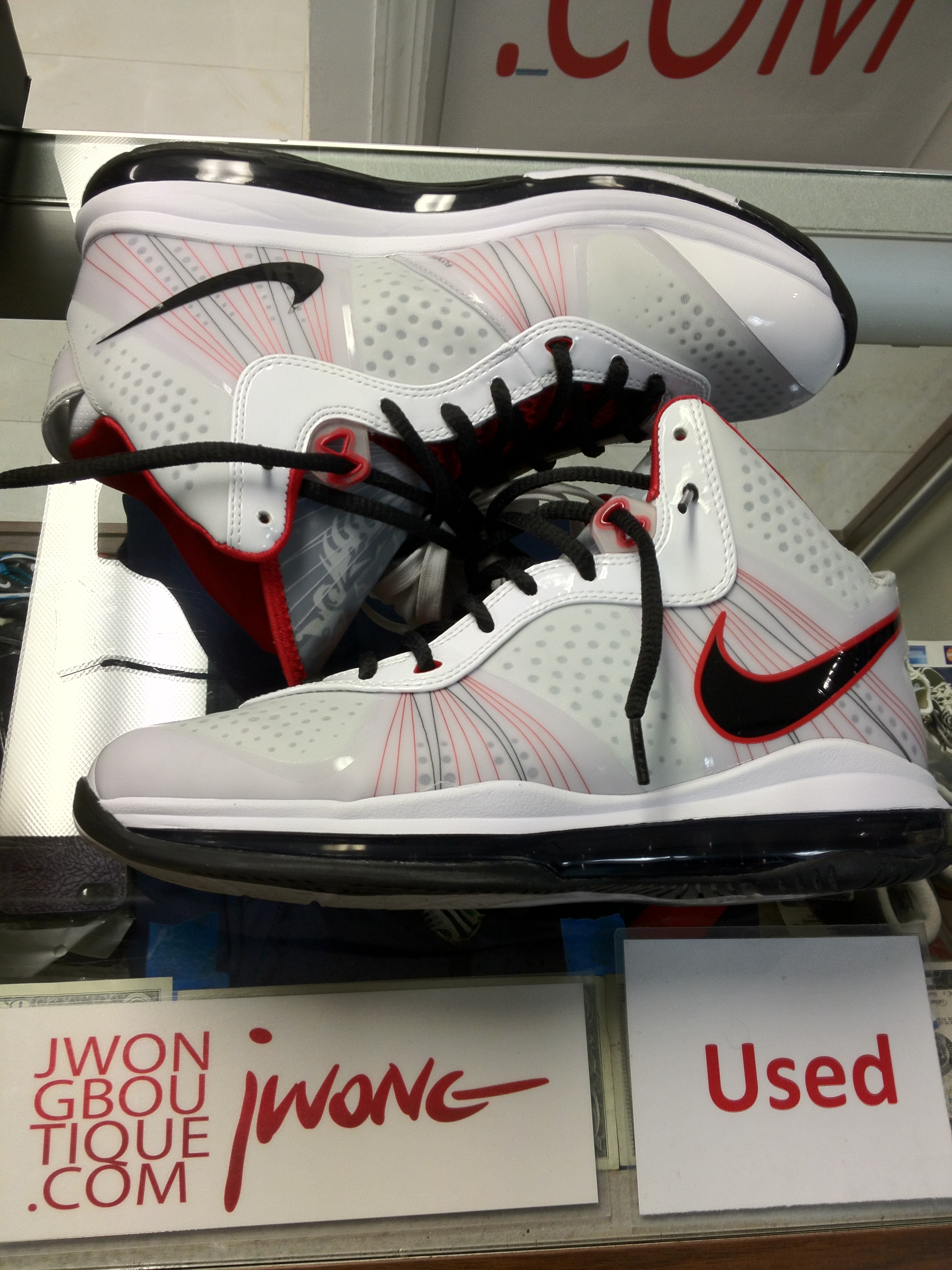 red and white lebron james shoes