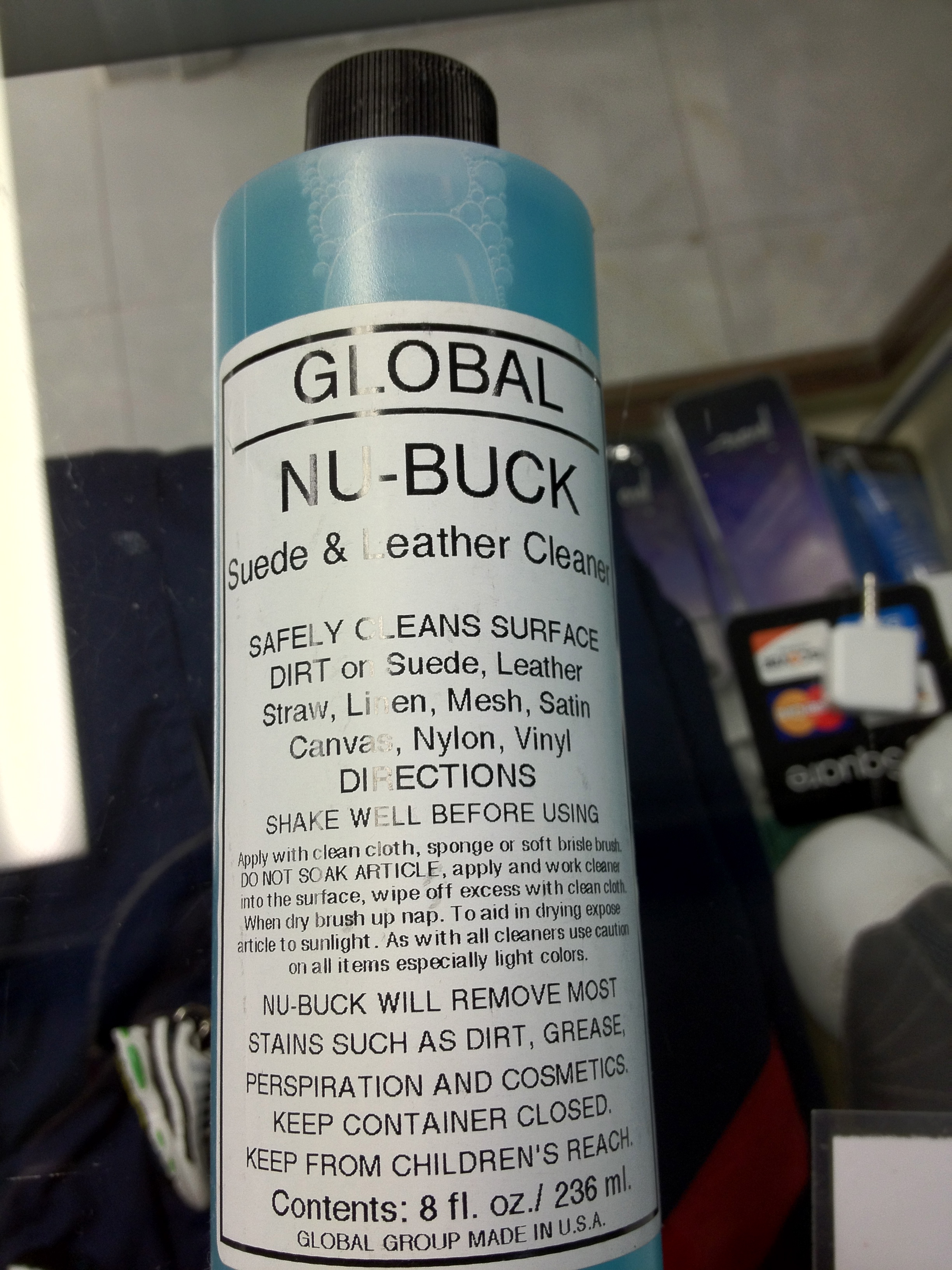 Global NuBuck Suede & Leather Cleaner 8 FL OZ Jwong Boutique