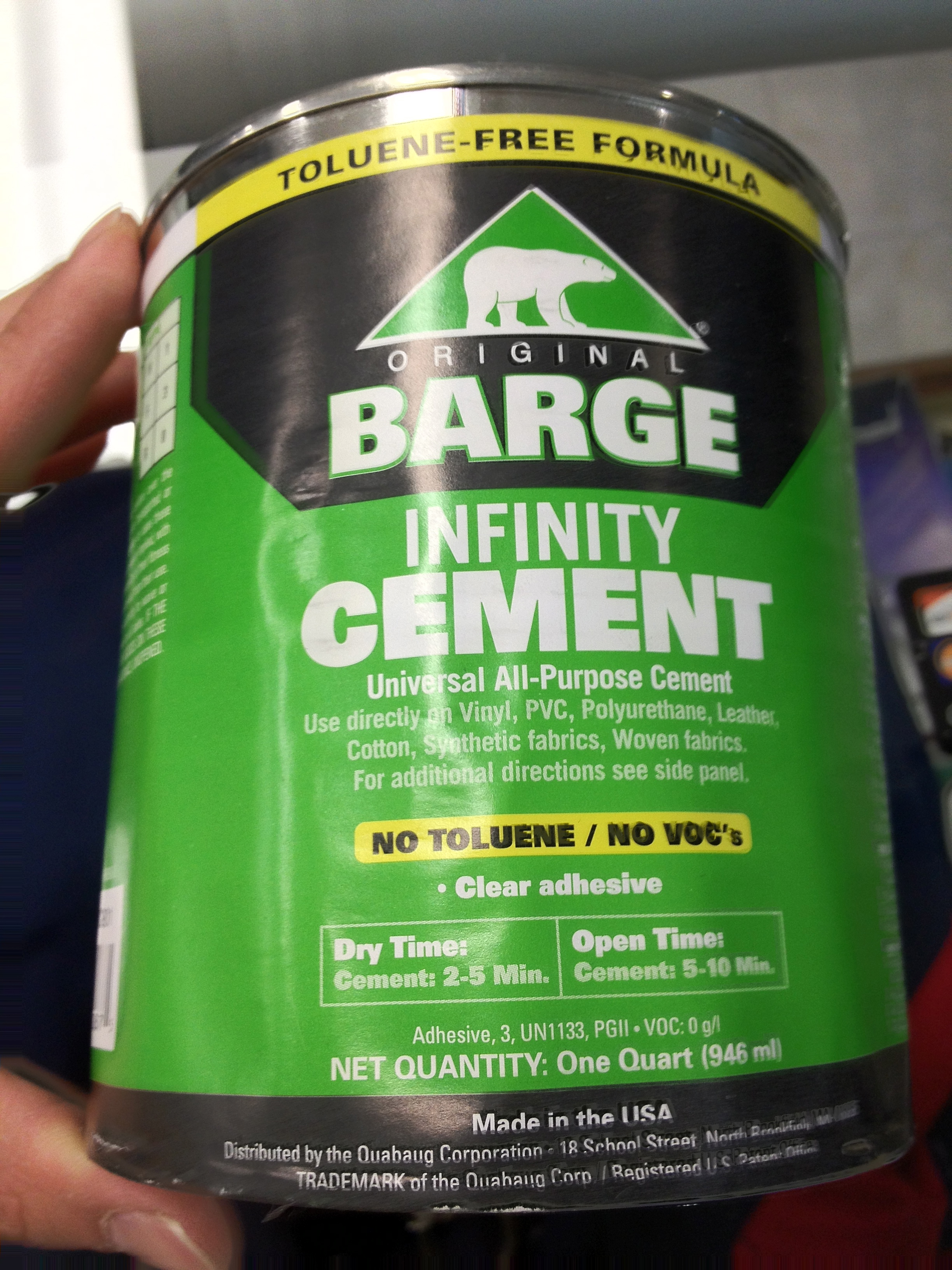 Barge Infinity Cement All Purpose Clear One Quart | Jwong Boutique