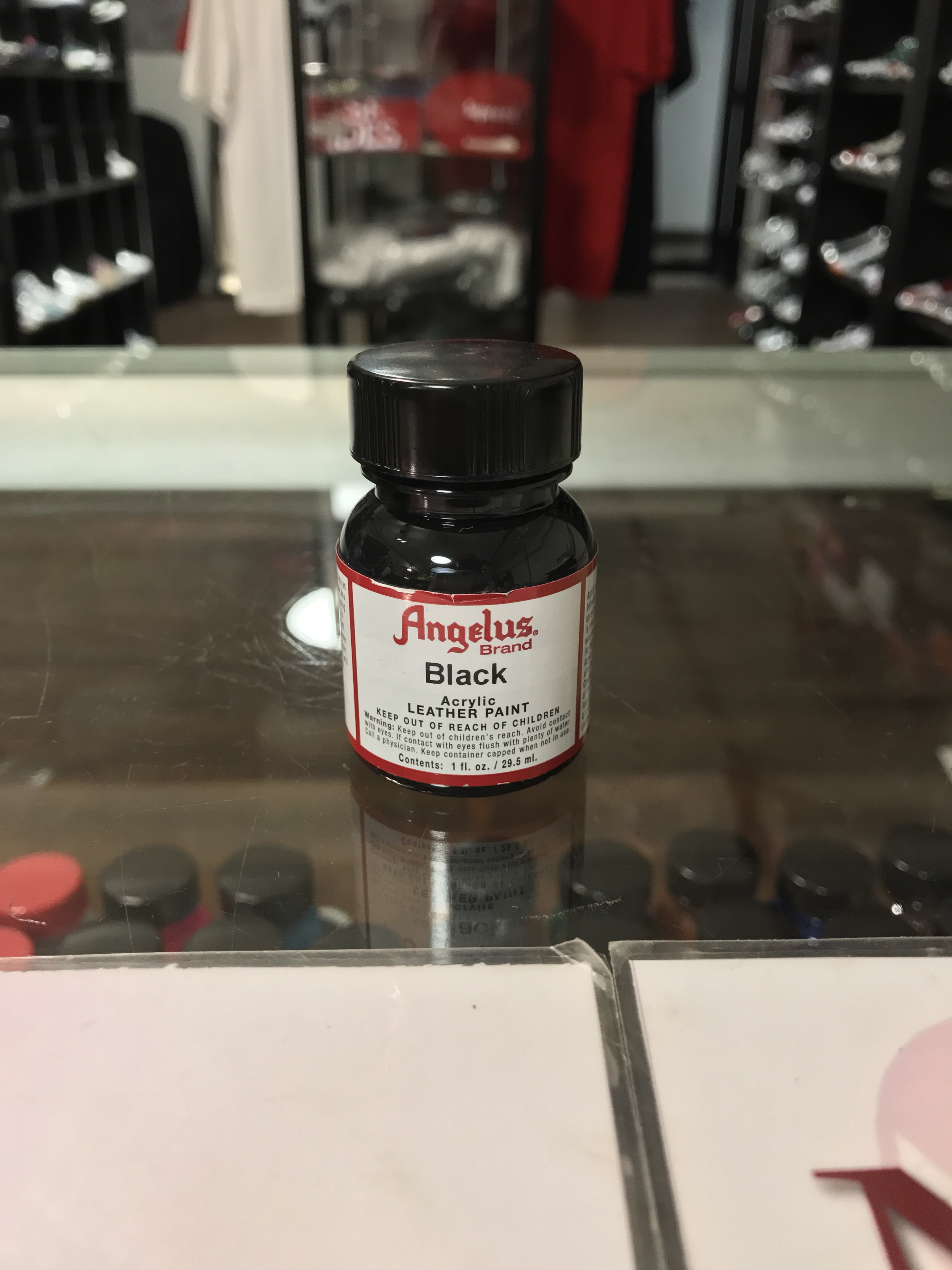 black angelus leather paint