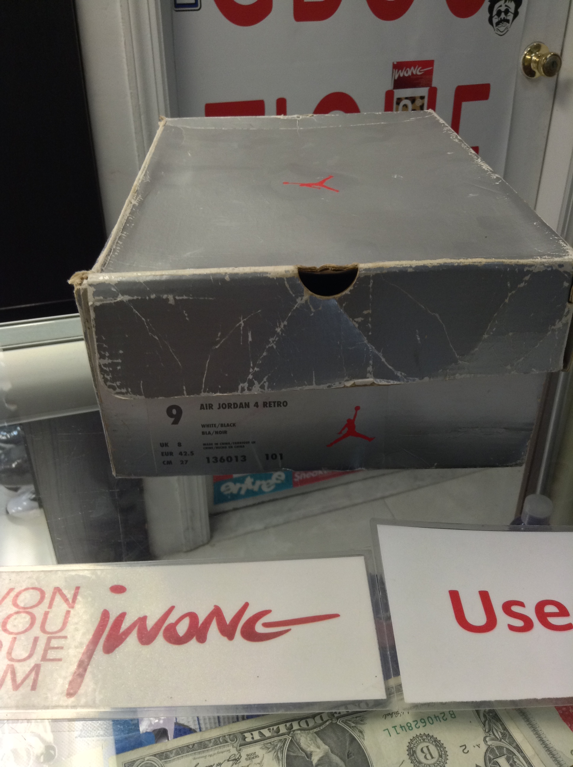 1999 Nike Air Jordan IV Retro White Cement Box Only | Jwong Boutique