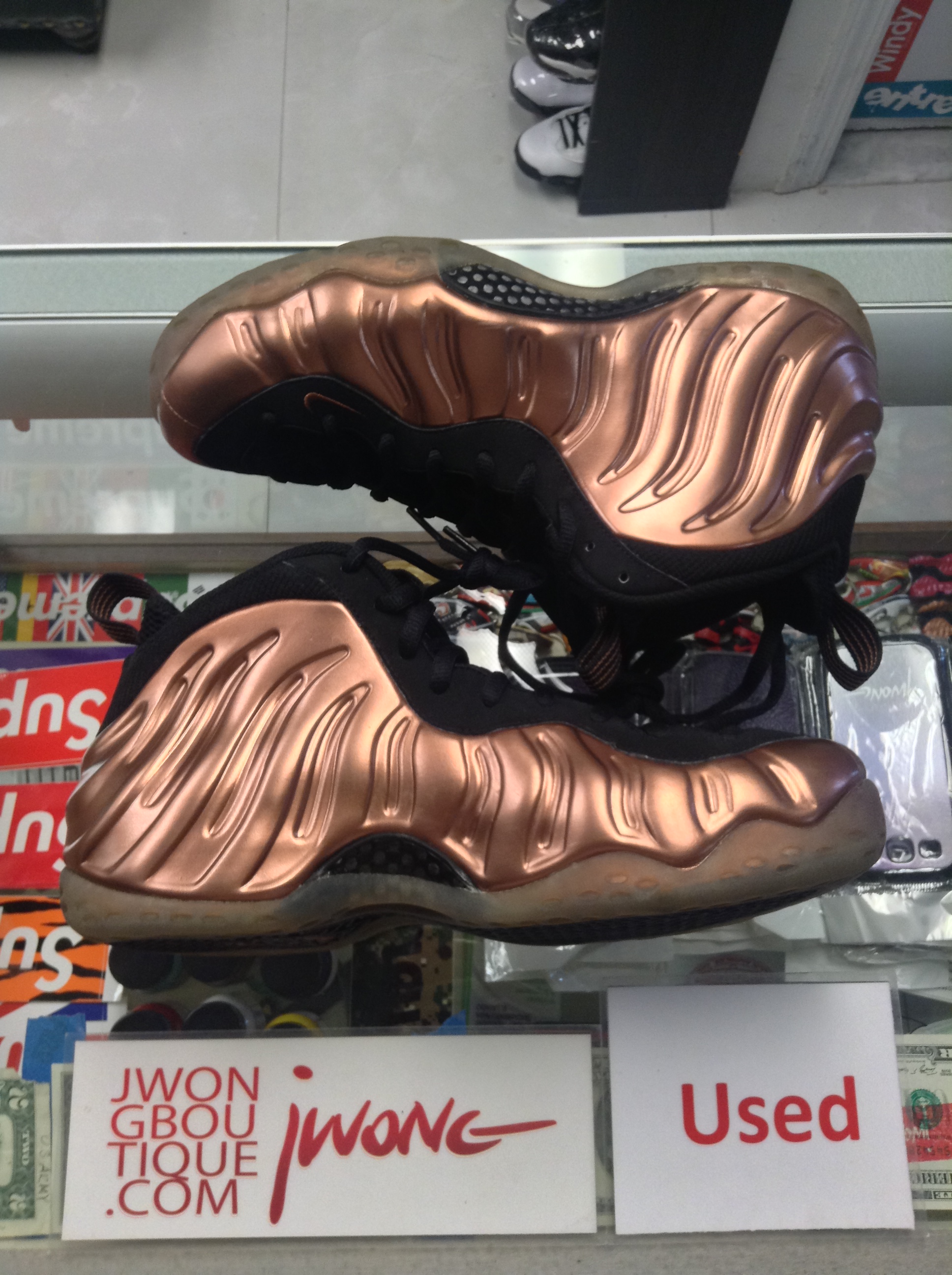 nike foamposite one copper