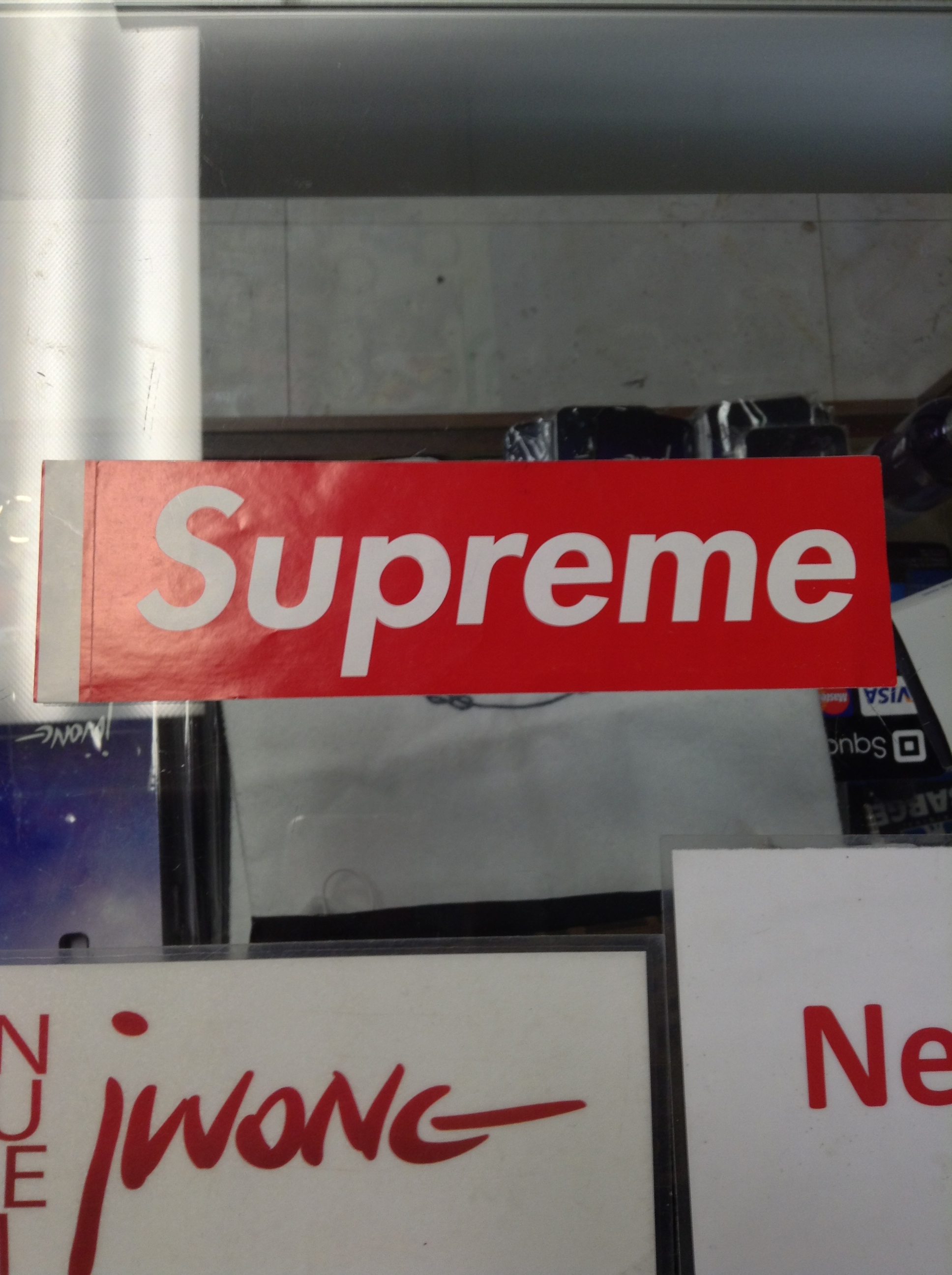 supreme sticker red