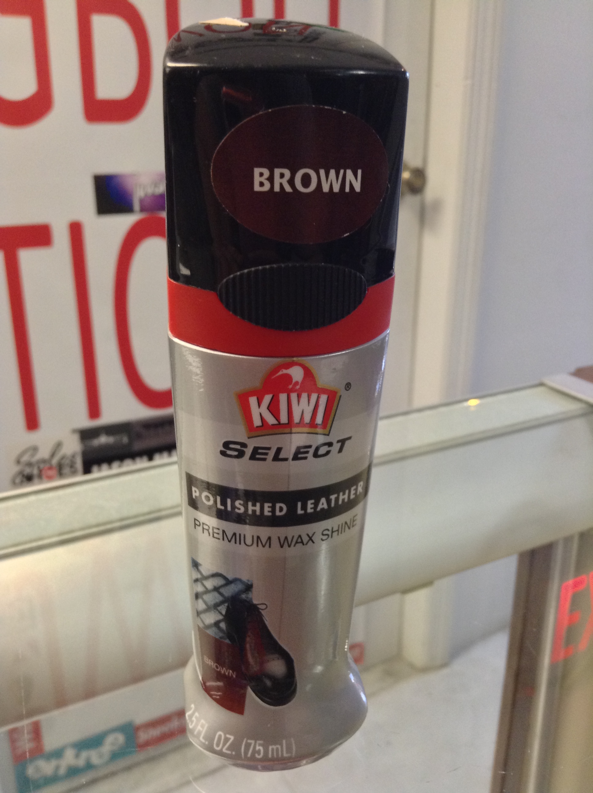 kiwi leather dye brown