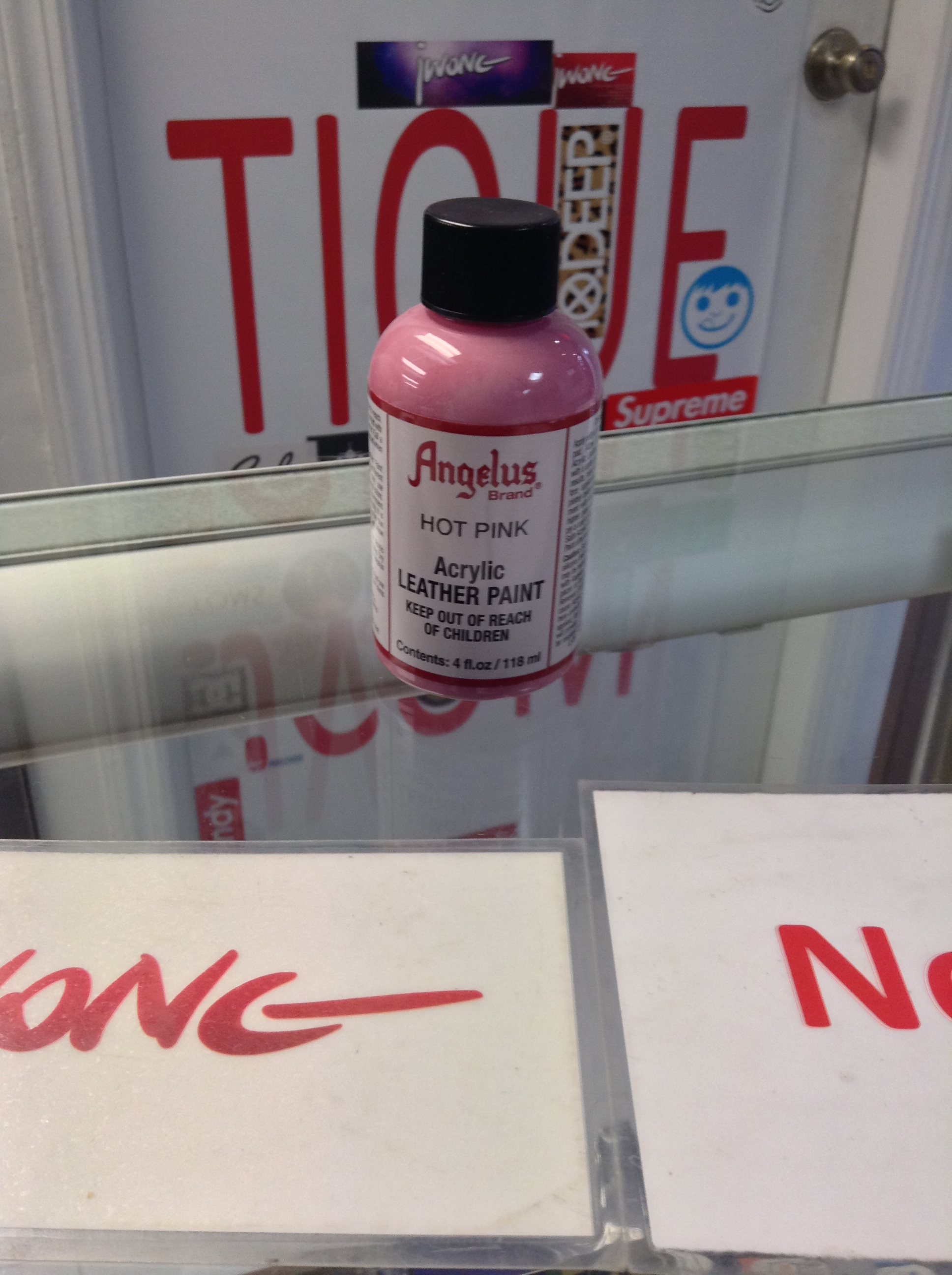 leather paint pink