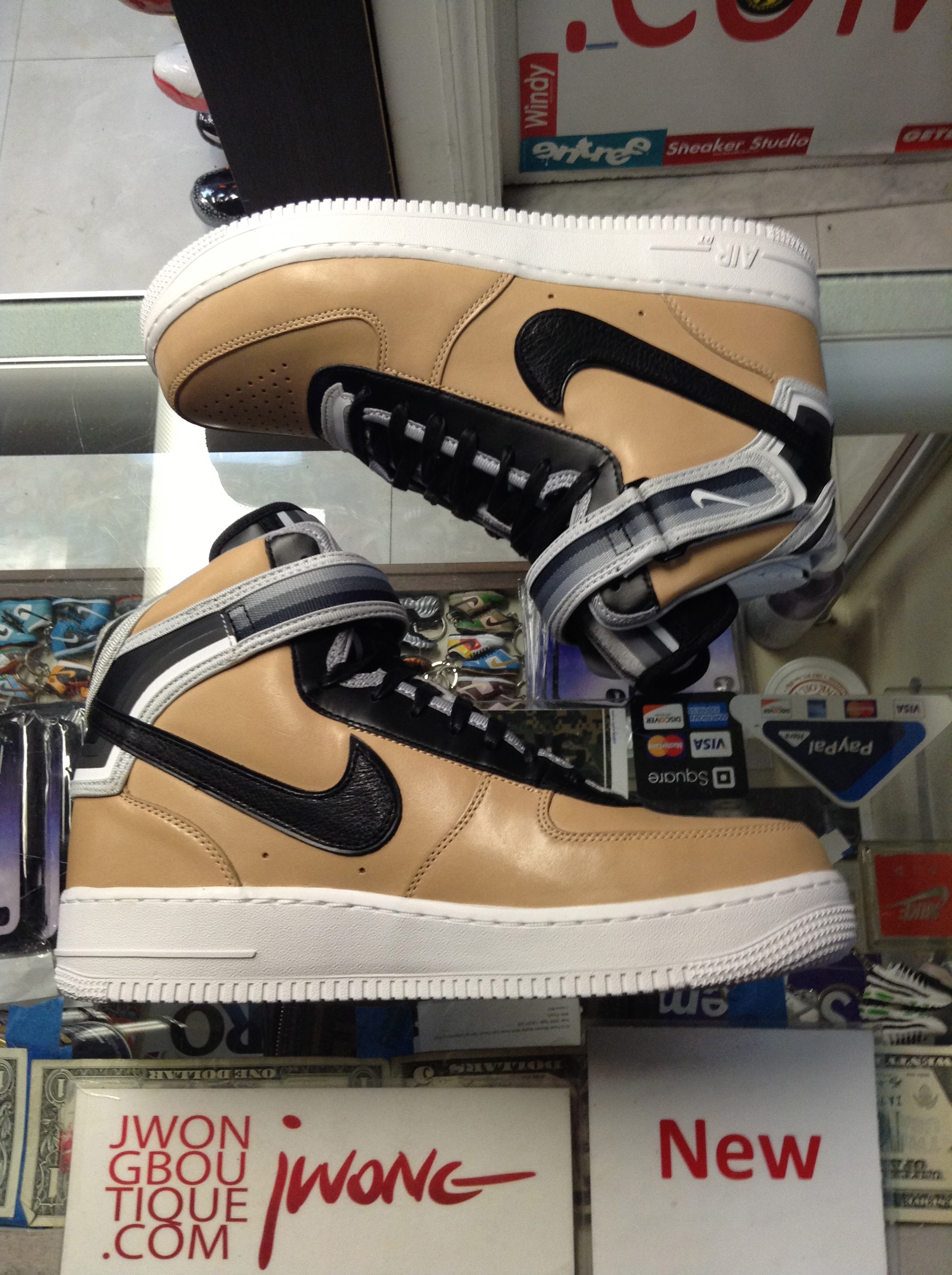 2014 Nike Air Force 1 RT Mid Tan | Jwong Boutique