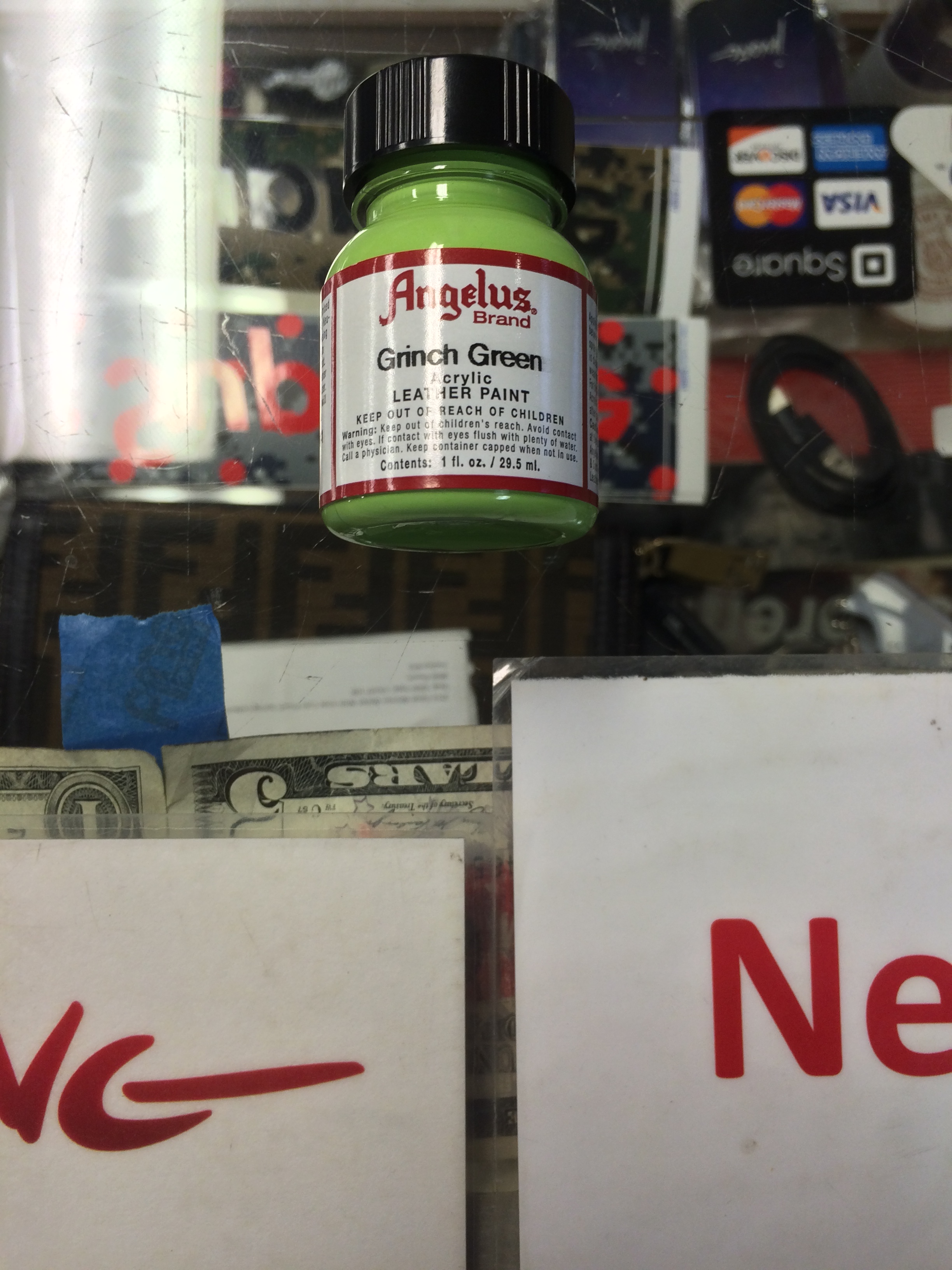 Angelus Grinch Green Acrylic Leather Paint 1 FL OZ Jwong Boutique