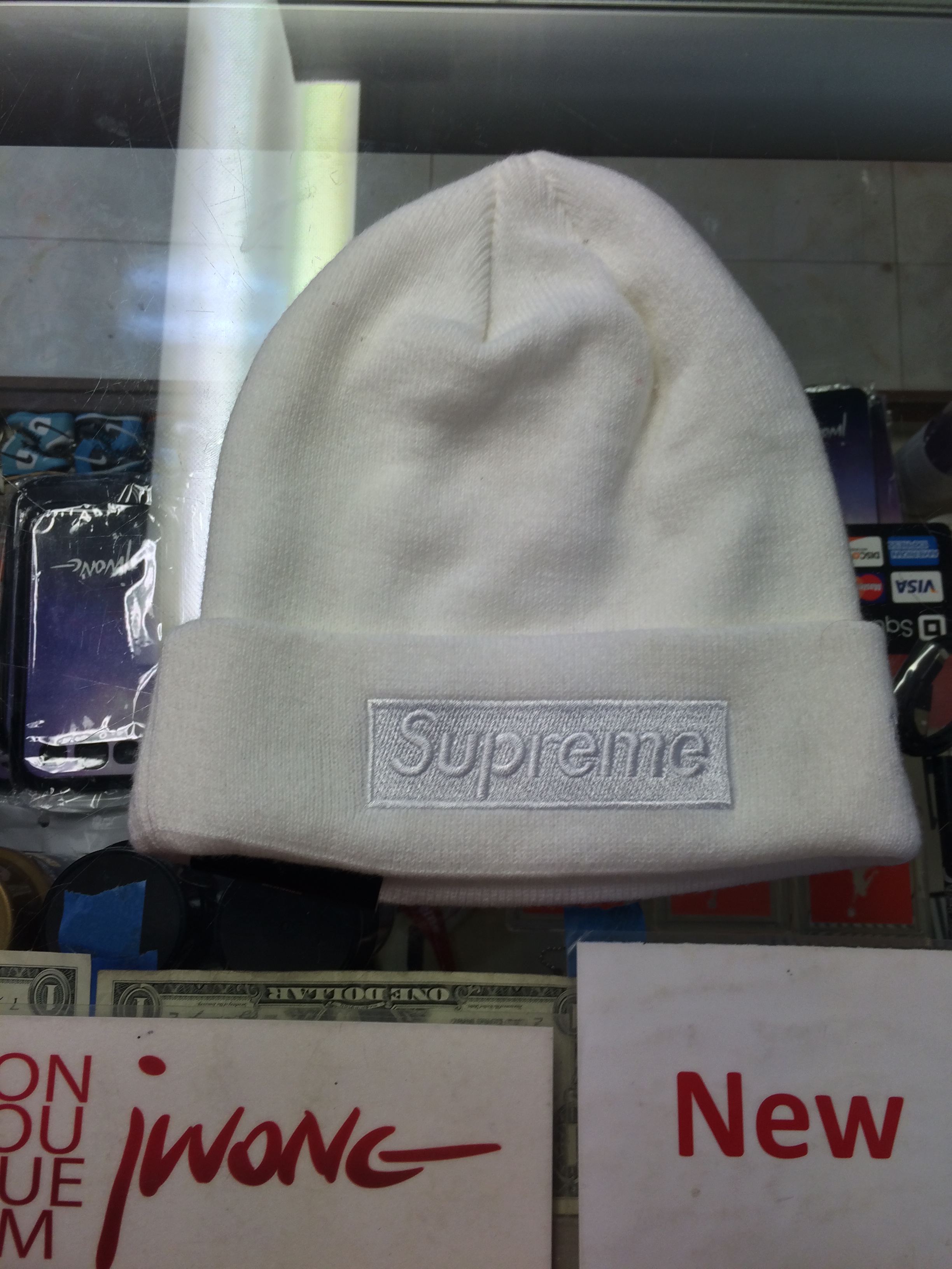 2014 Supreme New Era Beanie White | Jwong Boutique