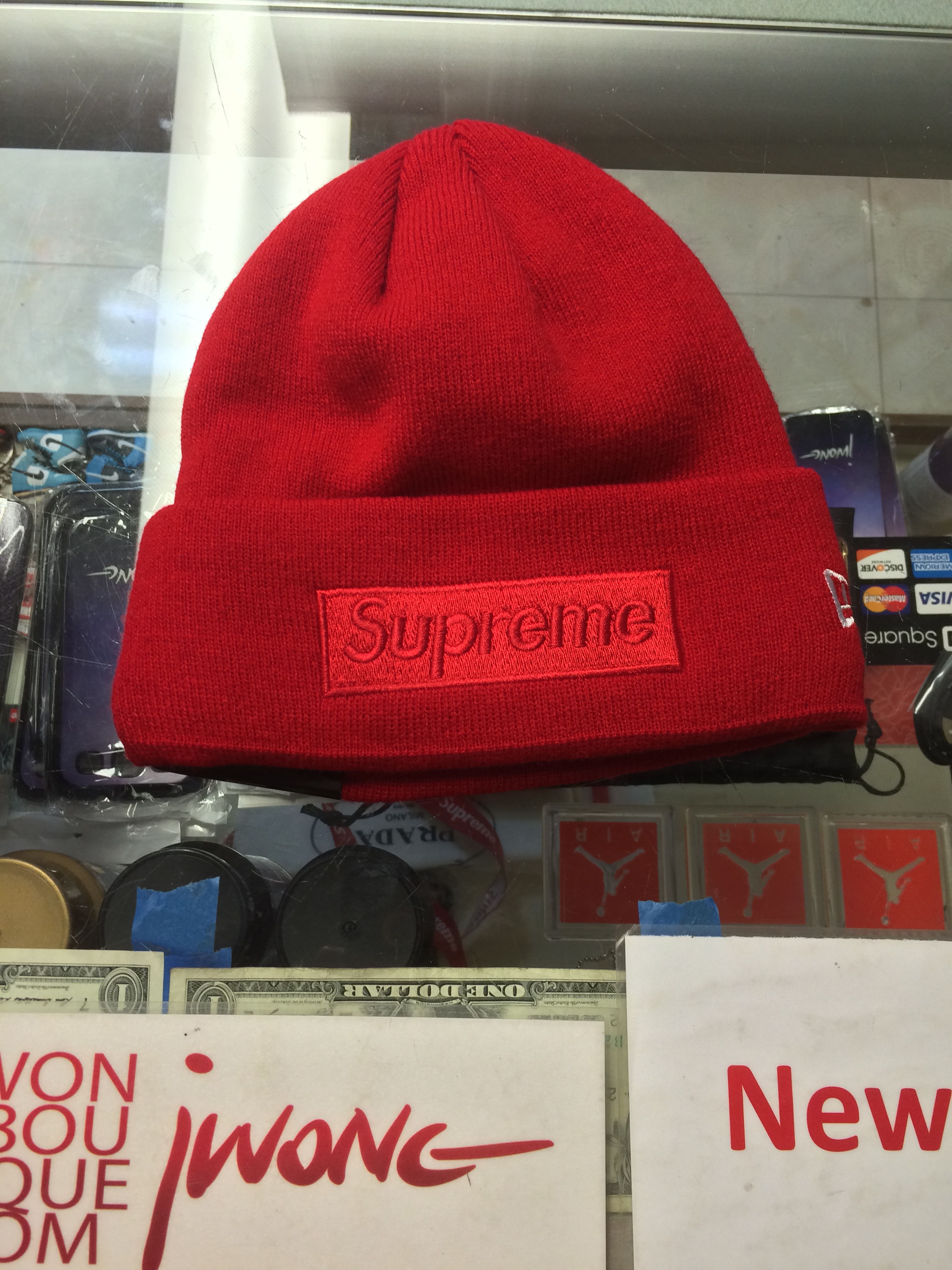 2014 Supreme New Era Beanie Red | Jwong Boutique