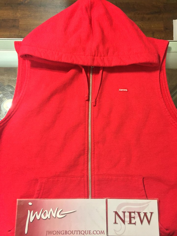 2014 Supreme Small Box Zip Up Vest Red | Jwong Boutique