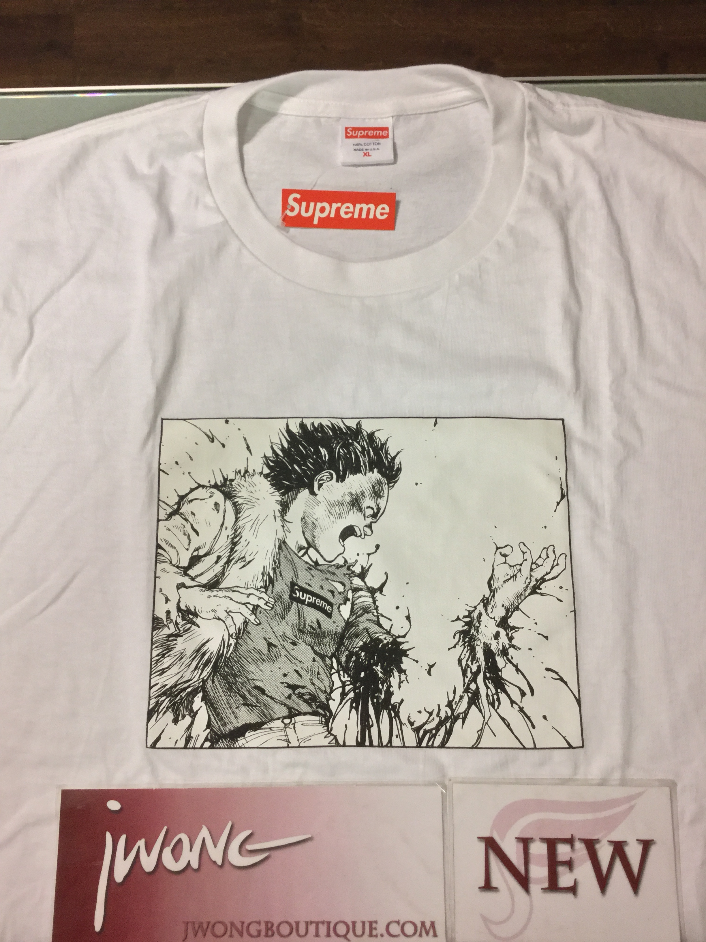 2017 Supreme Akira Arm Tee White | Jwong Boutique