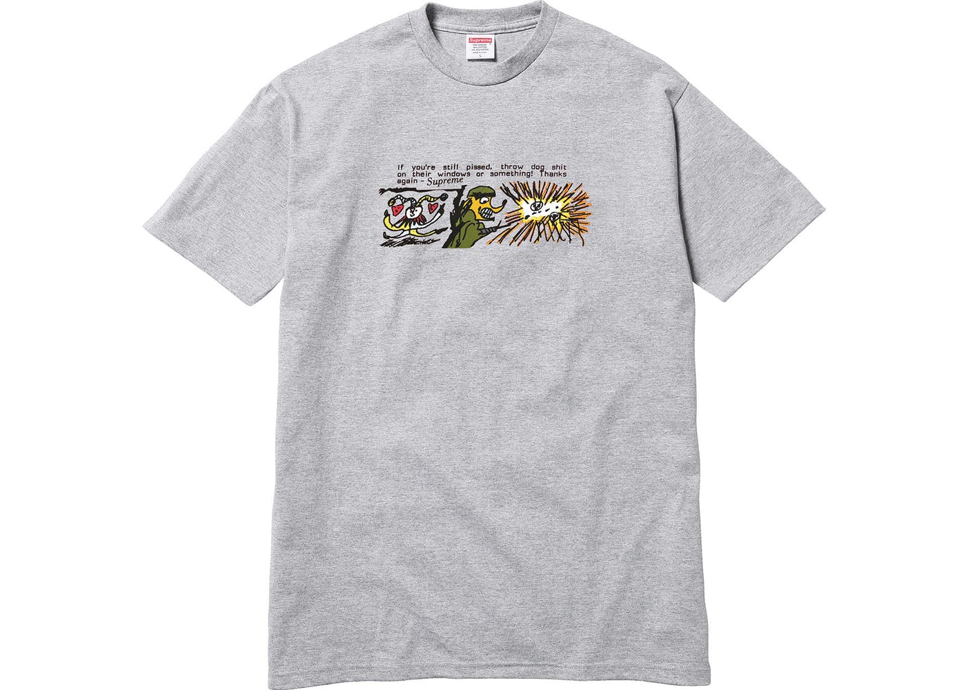 2017 Supreme Dog Shit Tee Heather Grey Packaged | Jwong Boutique
