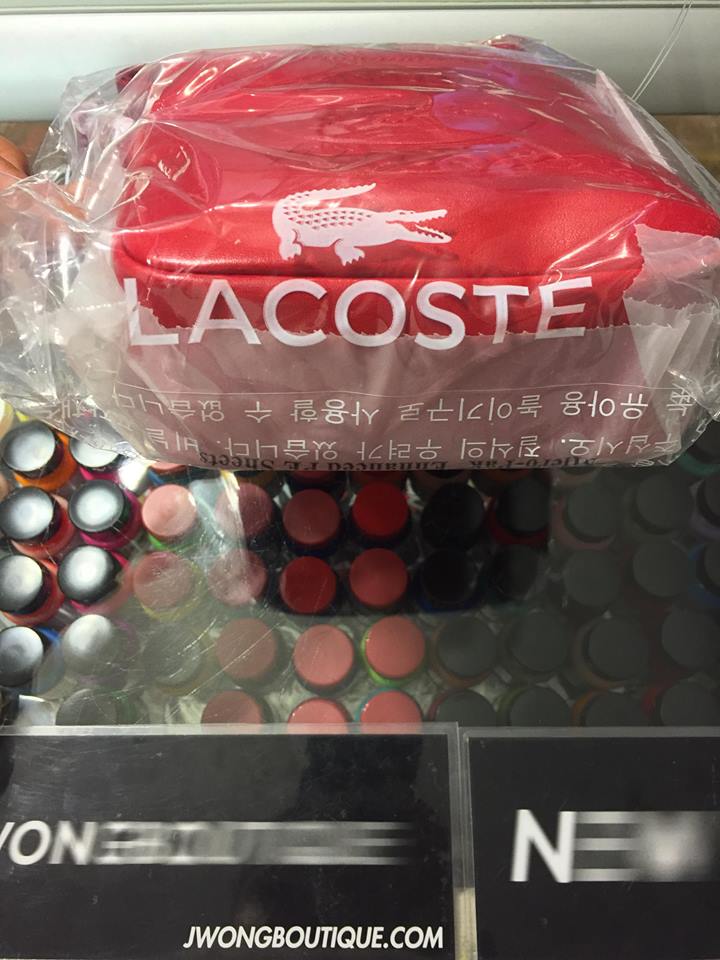 2018 Supreme Lacoste Shoulder Bag Red | Jwong Boutique
