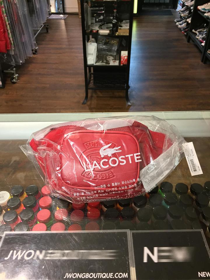 2018 Supreme Lacoste Waist Bag Red | Jwong Boutique