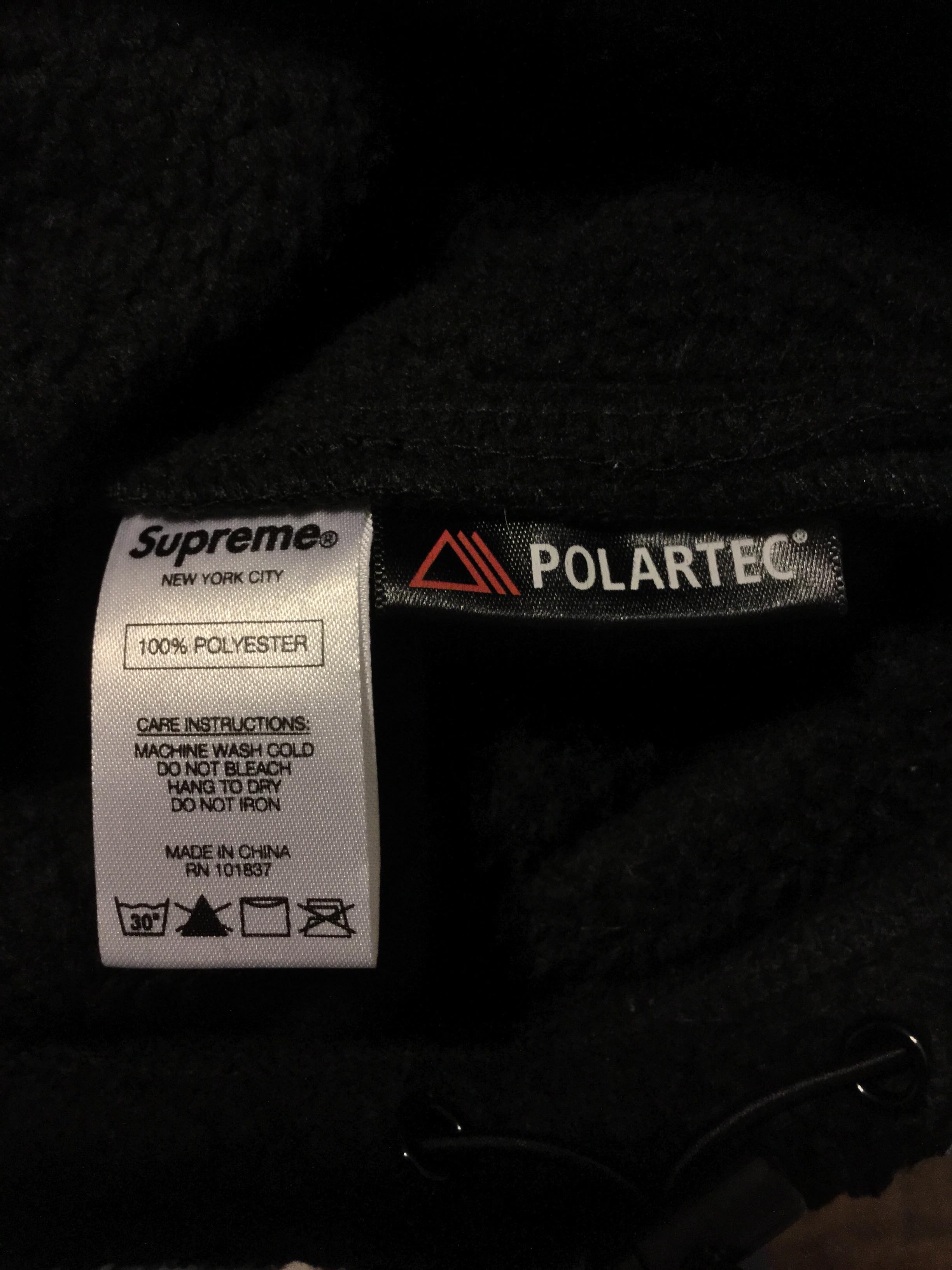 2017 Supreme Polartec Fleece Hooded Half Zip Pullover Black | Jwong