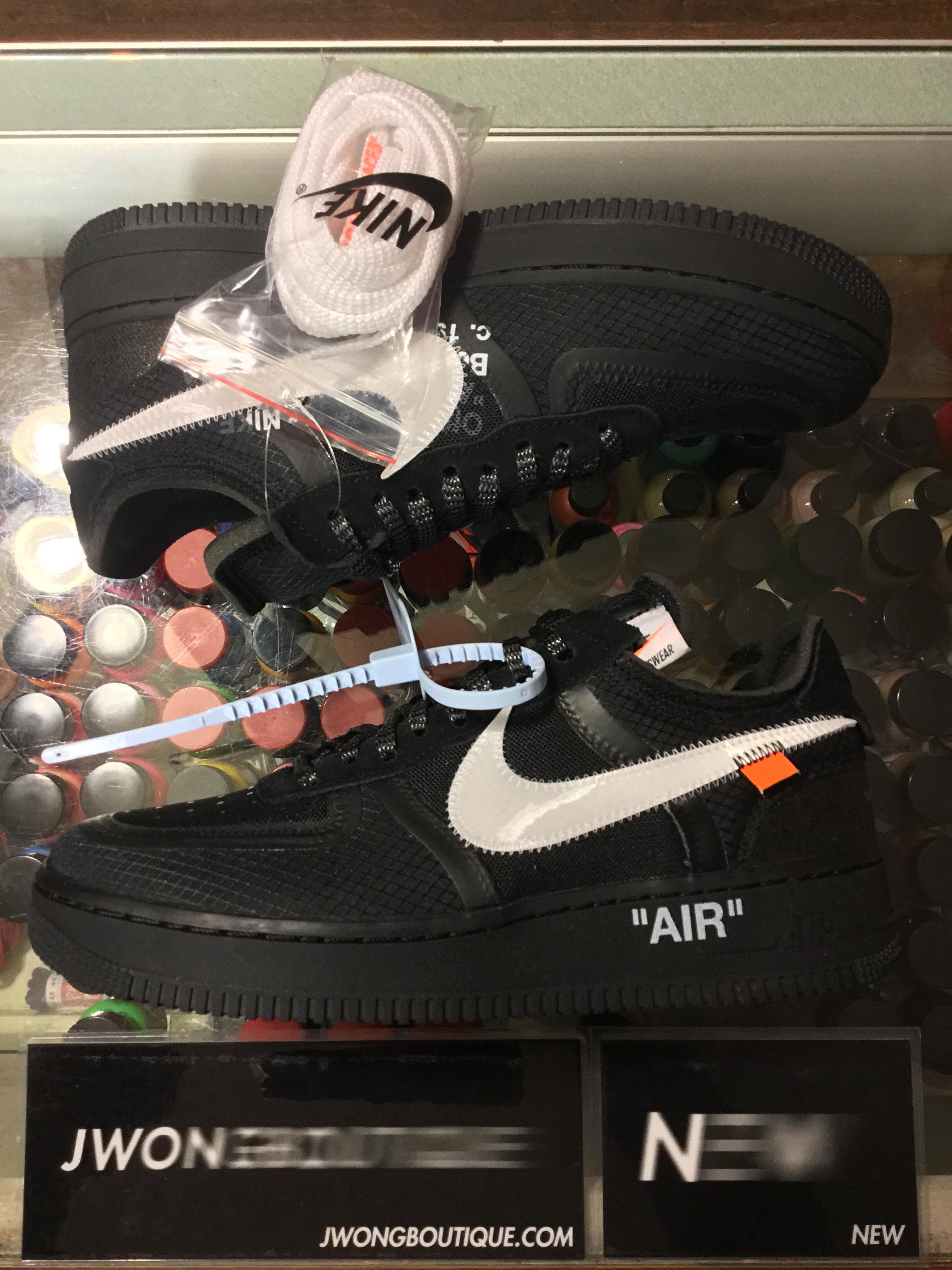 2018 Nike The 10 Off White Air Force 1 Low Black Men | Jwong Boutique