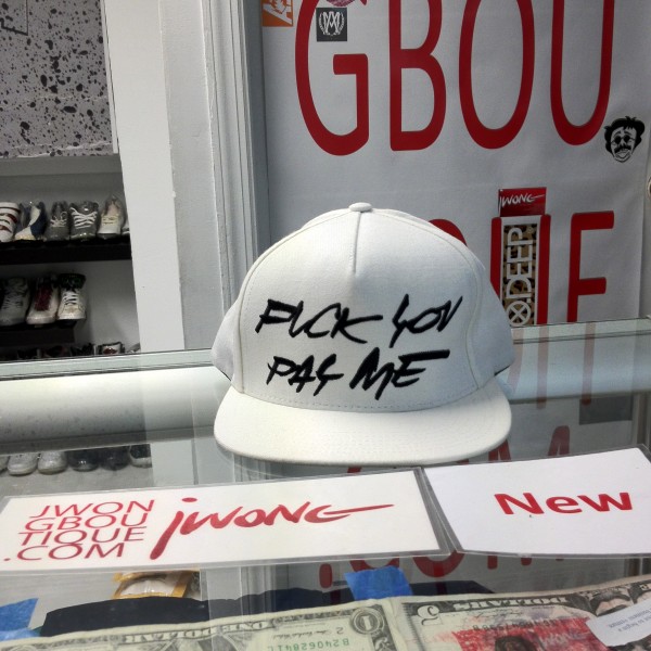 Snapback 2012 Fuck You Pay Me White 5P Hat