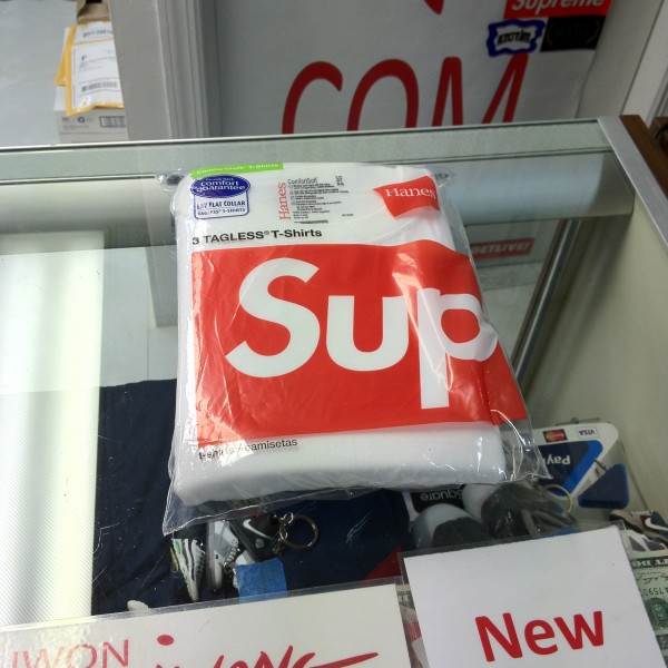 2013 Sup Hanes 3 Tagless T-Shirts White