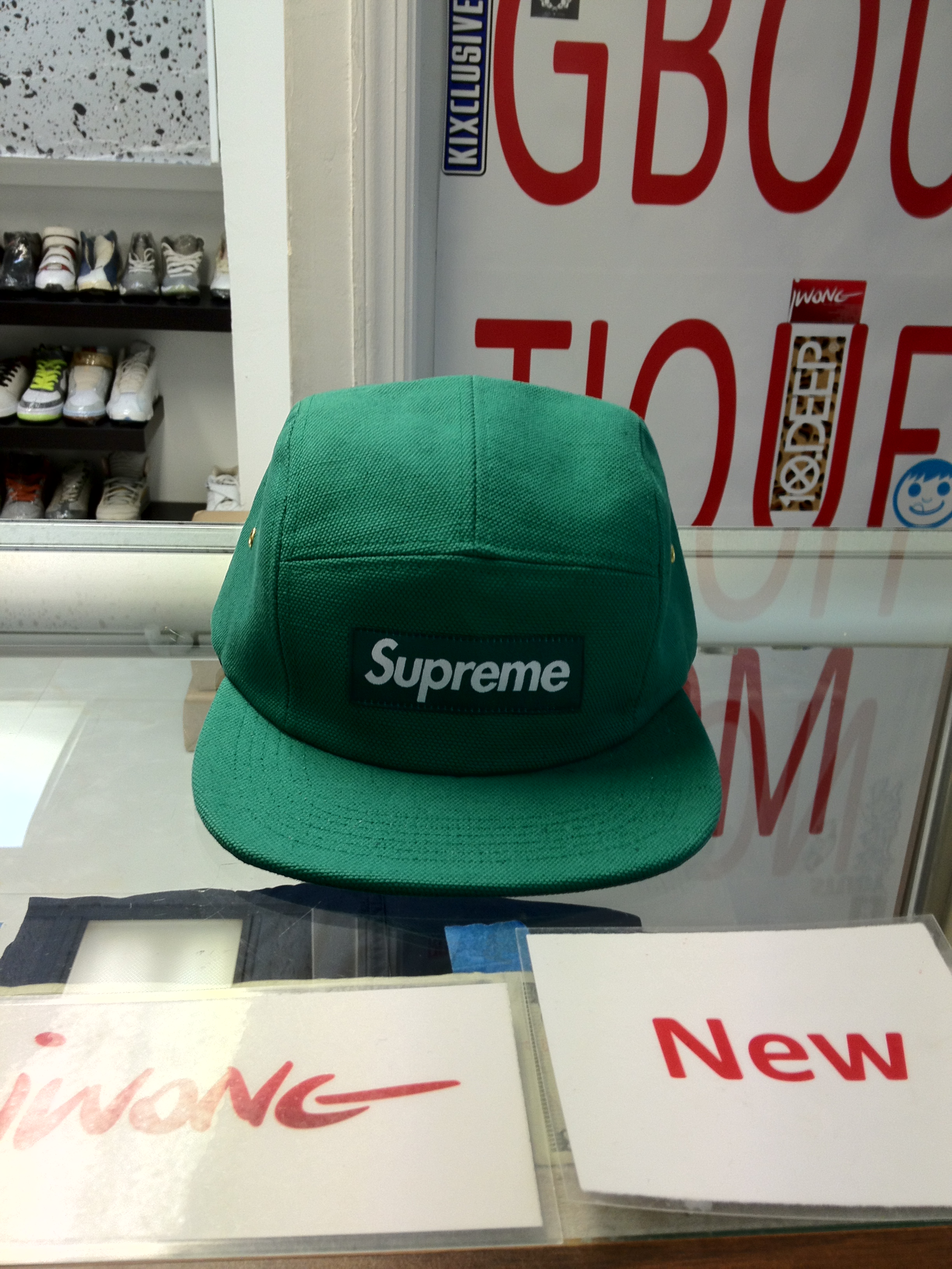 supreme camp cap green