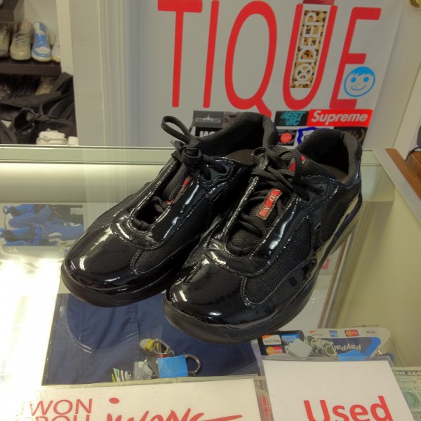 2012 Prada Patent Leather Black Sneakers