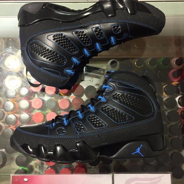 2013 Nike Air Jordan IX Photo Blue Black Bottom B Grade