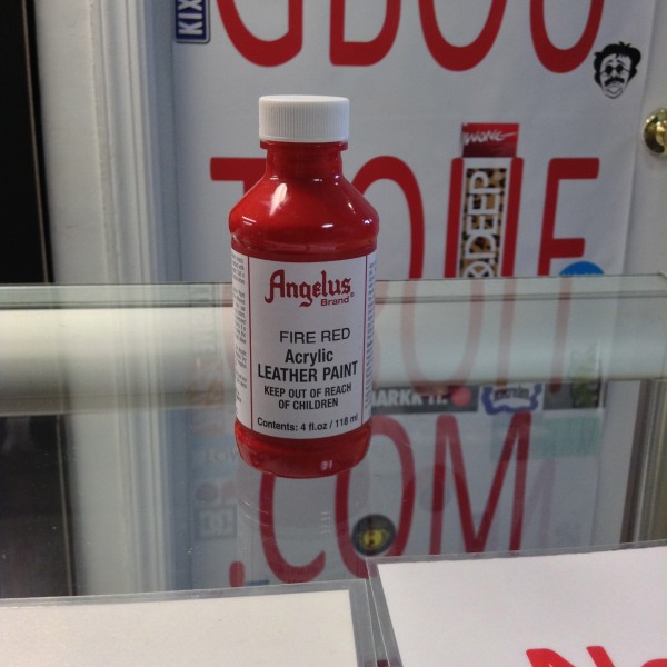 Angelus Fire Red Acrylic Leather Paint 4 FL OZ