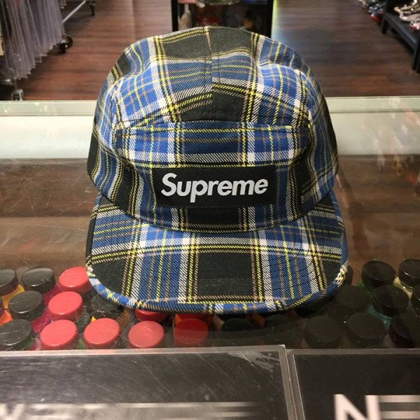 2008 Sup Plaid Cap Black Blue Yellow