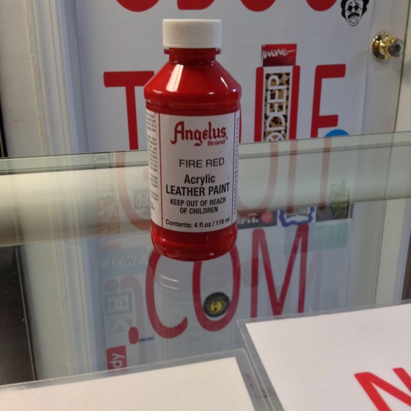 Angelus Fire Red Acrylic Leather Paint 4 FL OZ