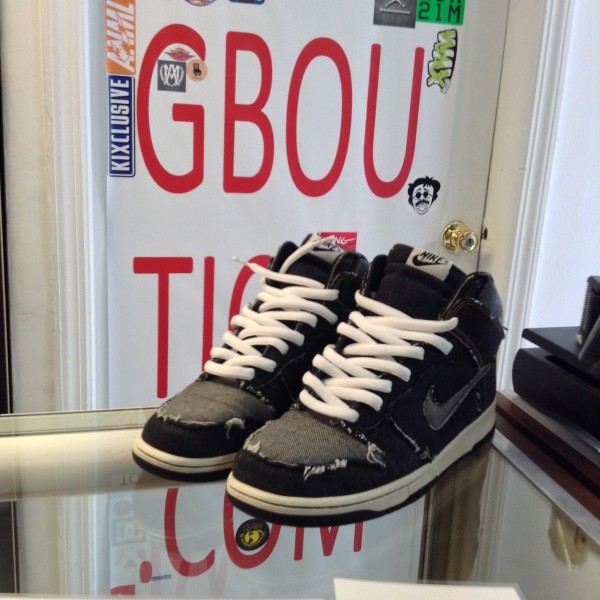 2006 Nike Dunk High Black Denim 