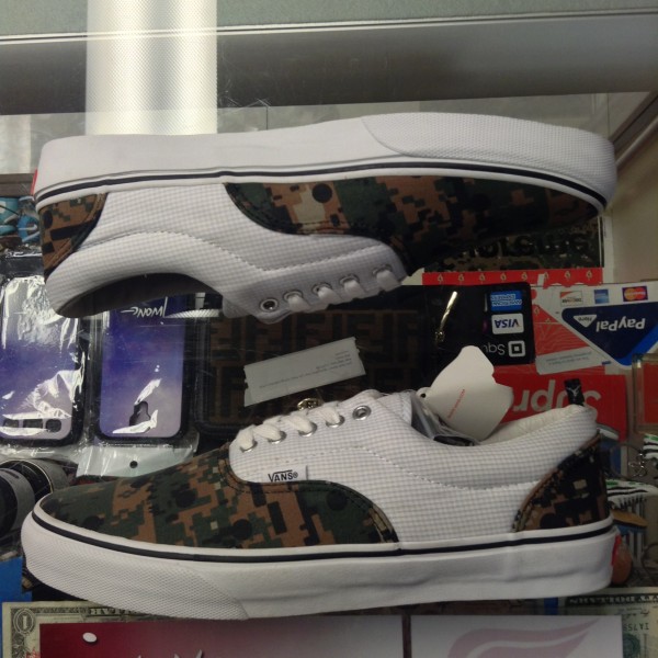 2013 Sup Vans CDG Shirt Era Low Olive