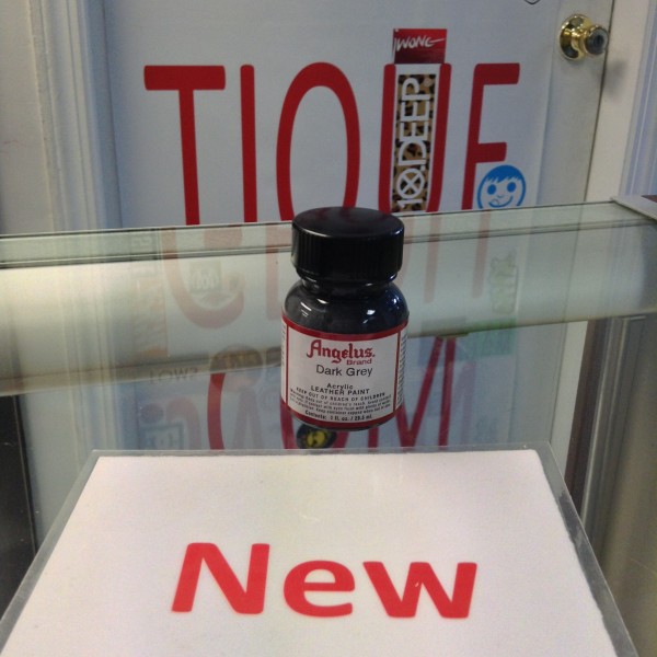 Angelus Dark Grey Acrylic Leather Paint 1 FL OZ