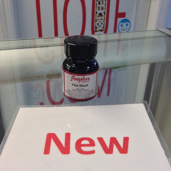 Angelus Flat Black Acrylic Leather Paint 1 FL OZ