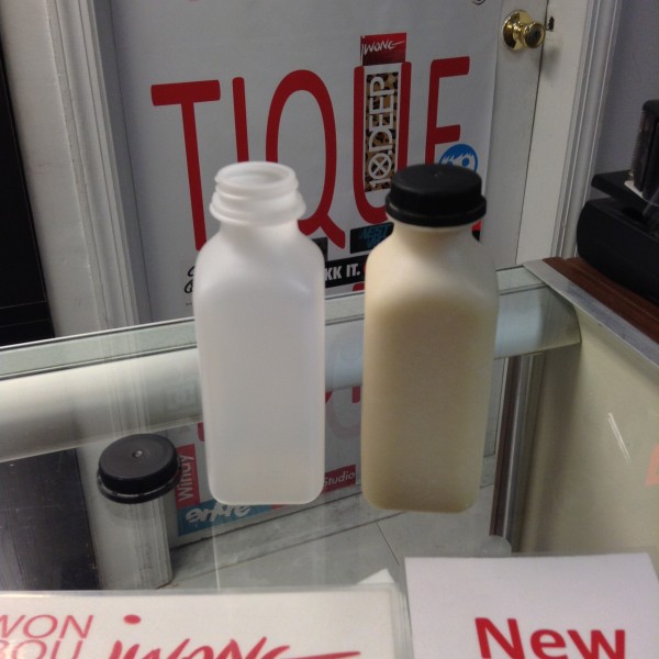 Square Bottle Drinking Juice Beverage HDPE 16 FL OZ