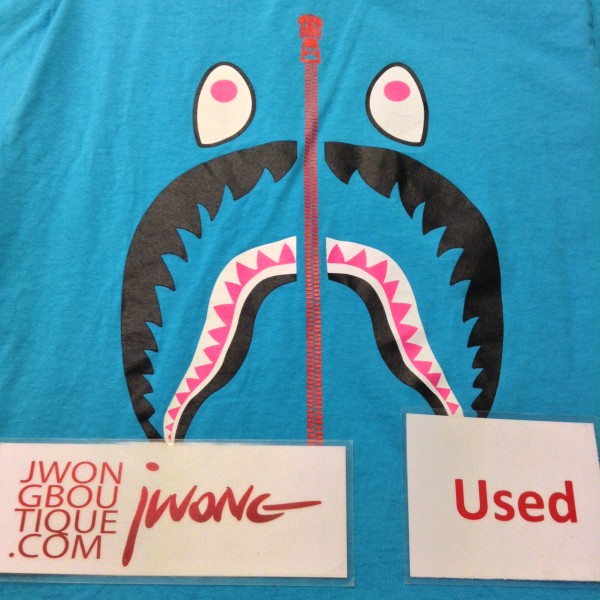 2008 Bape Shark Shirt Blue Teal