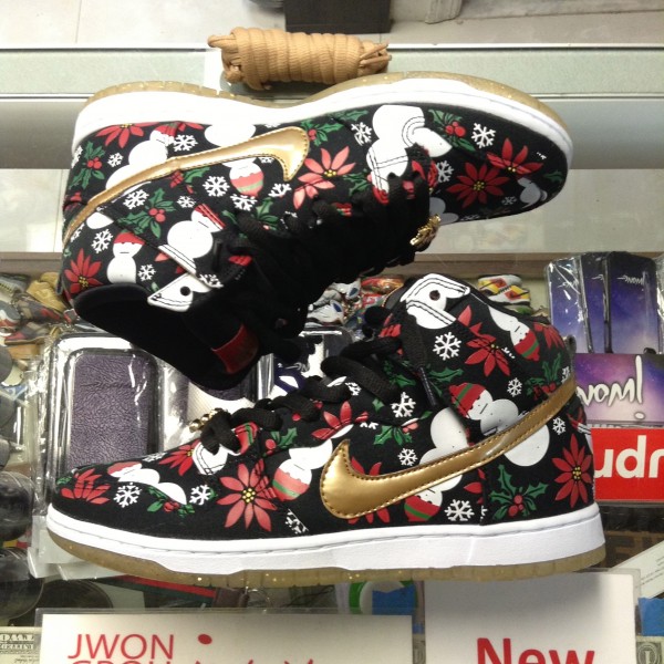 2013 Nike Dunk HI Pro SB Ugly Sweater Black