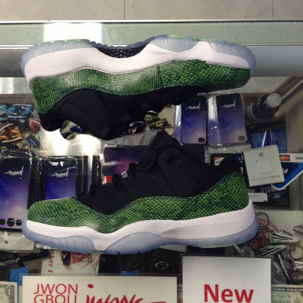 2014 Nike Air Jordan XI Nightshade Green Snakeskin
