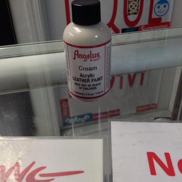 Angelus Cream Acrylic Leather Paint 4 FL OZ