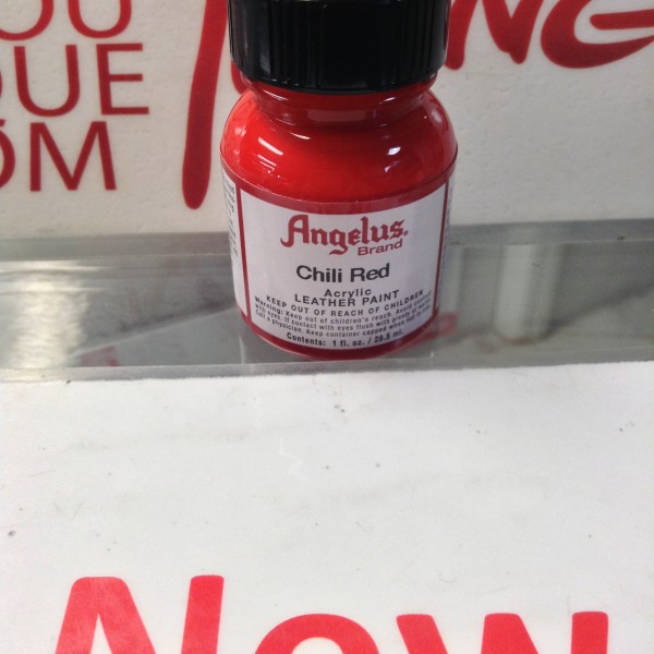 Angelus Chili Red Acrylic Leather Paint 1 FL OZ