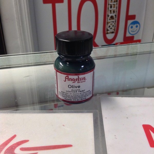 Angelus Olive Acrylic Leather Paint 1 FL OZ