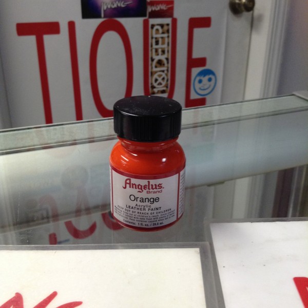 Angelus Orange Acrylic Leather Paint 1 FL OZ