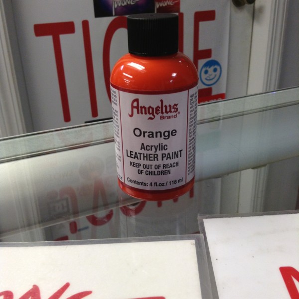 Angelus Orange Acrylic Leather Paint 4 FL OZ