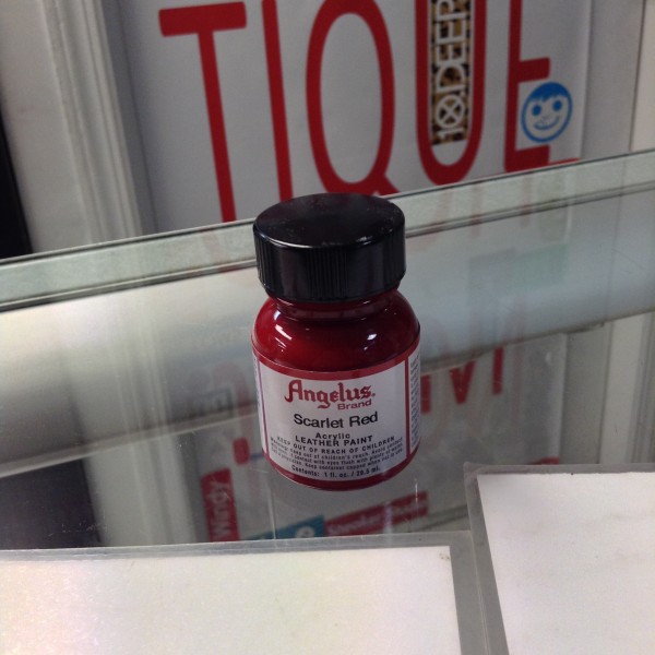 Angelus Scarlet Red Acrylic Leather Paint 1 FL OZ