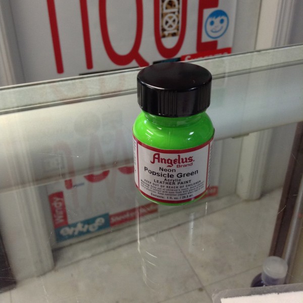 Angelus Neon Popsicle Green Acrylic Leather Paint 1 FL OZ 