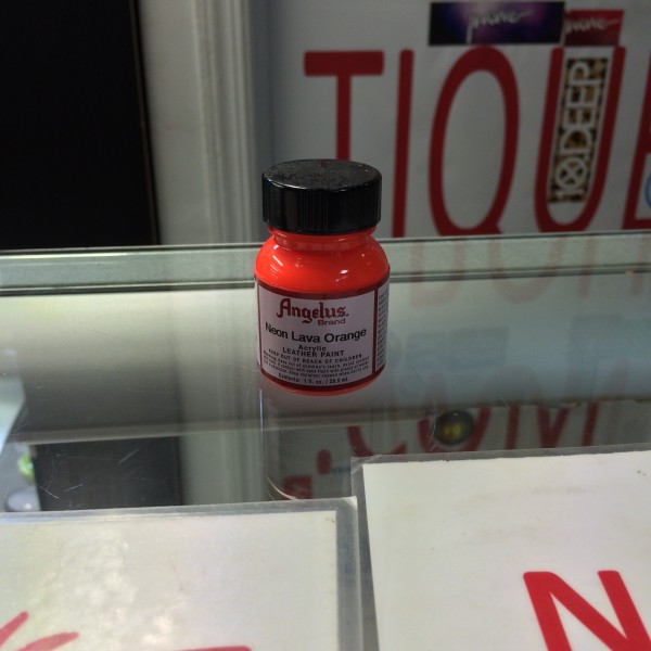 Angelus Neon Lava Orange Acrylic Leather Paint 1 FL OZ