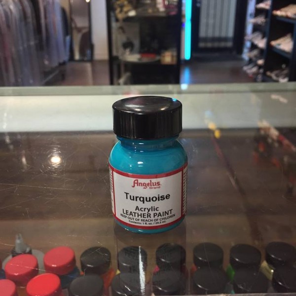 Angelus Blue Turquoise  Acrylic Leather Paint 1 FL OZ