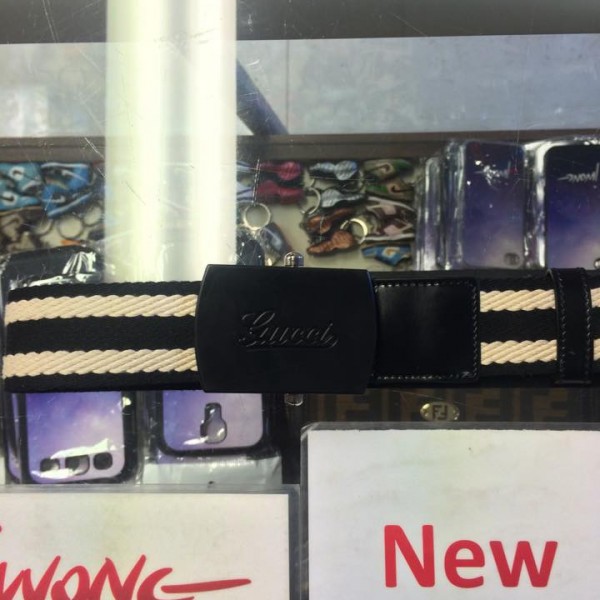 2013 Gucci Belt 189811 H2R2X 1070 Black White Stripe sz 34