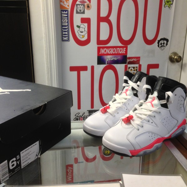 2014 Nike Air Jordan VI White Infrared Youth