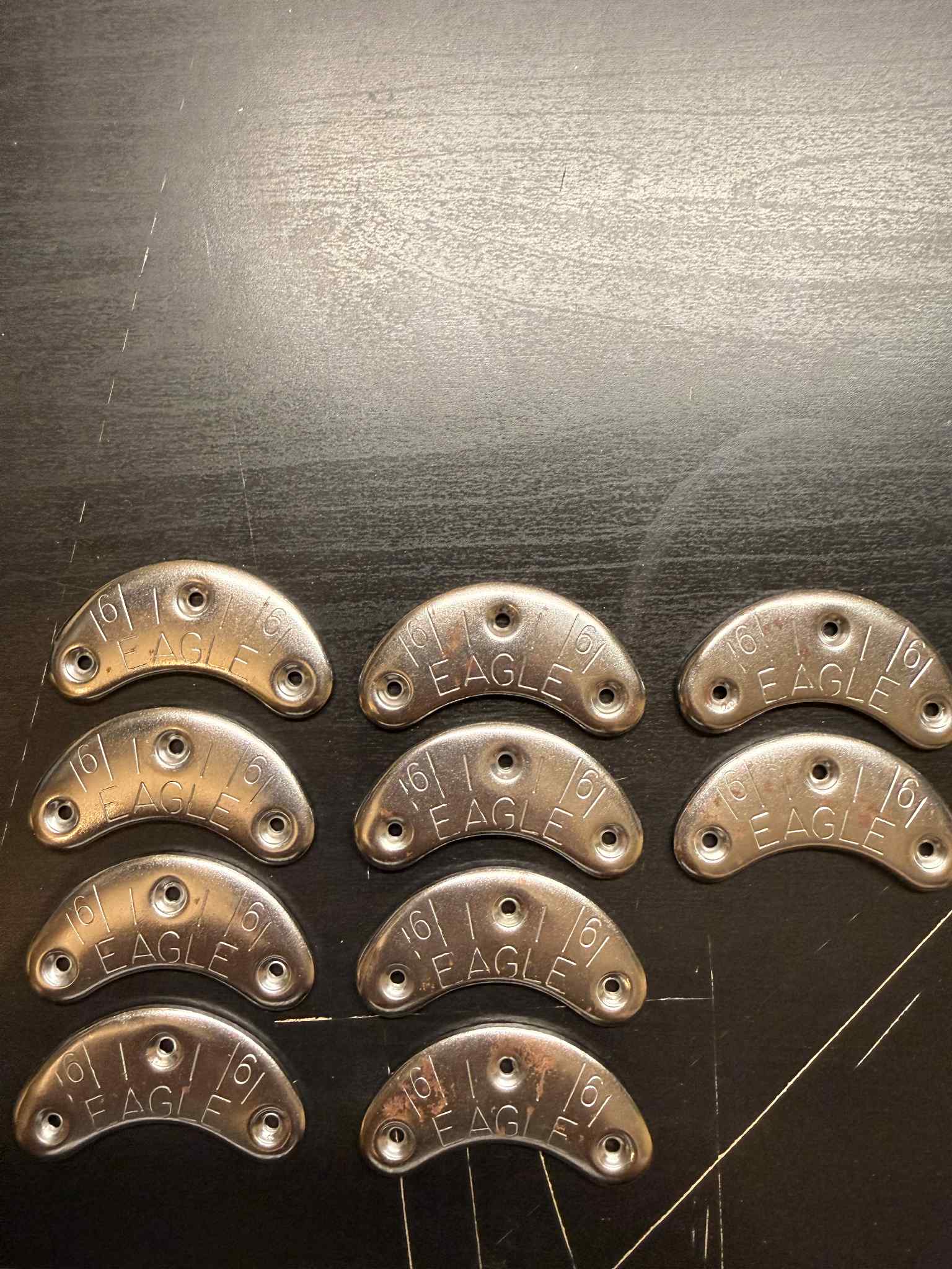 Eagle Shoes Metal Heel Plates 5 Pairs With 5/8 Threaded Nails Discontinued - Image 6