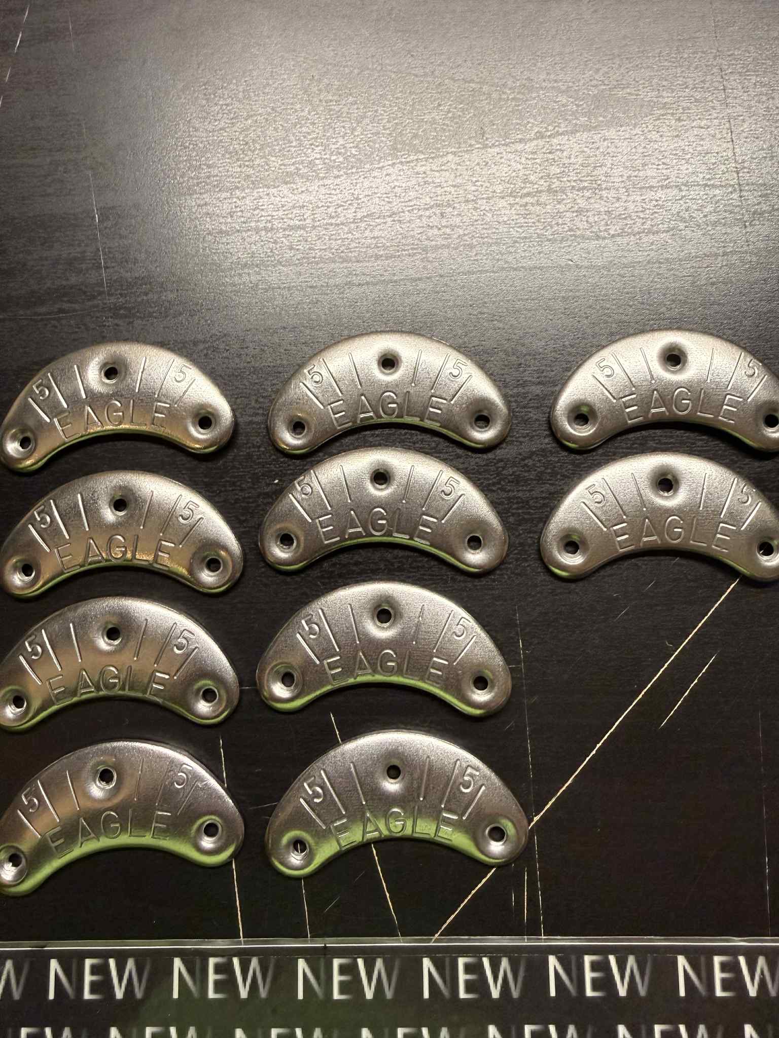 Eagle Shoes Metal Heel Plates 5 Pairs With 5/8 Threaded Nails Discontinued - Image 25