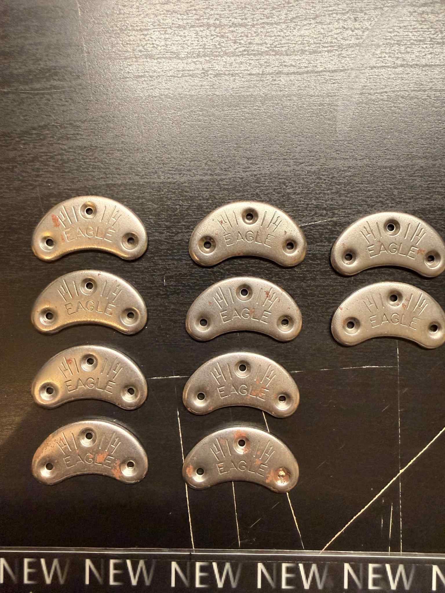 Eagle Shoes Metal Heel Plates 5 Pairs With 5/8 Threaded Nails Discontinued - Image 9